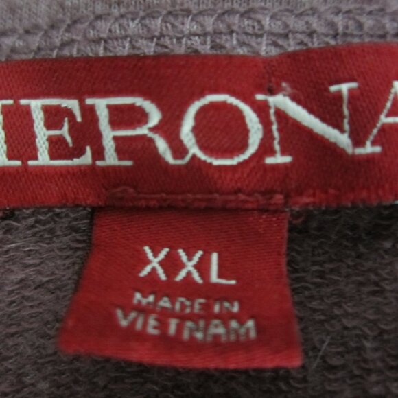 Merona Womens Plus 2X Heather Mauve Purple LS Cotton Blend Cardigan Sweater 46" - Picture 3 of 11